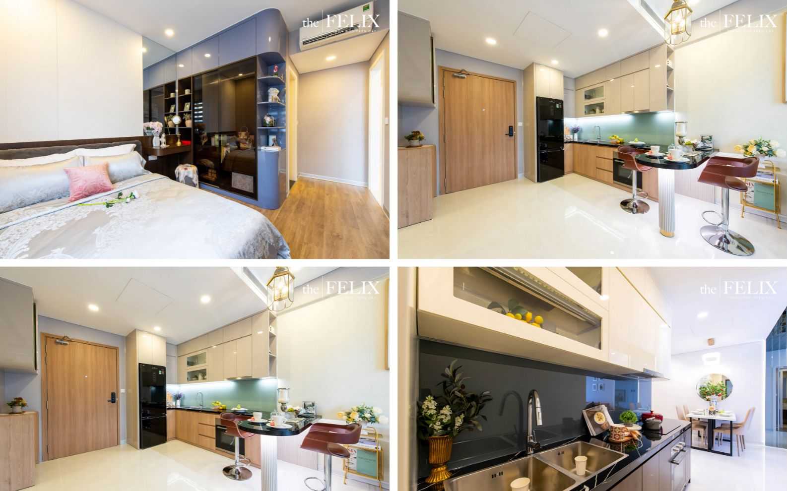 Căn hộ Felix 2pn phòng bếp