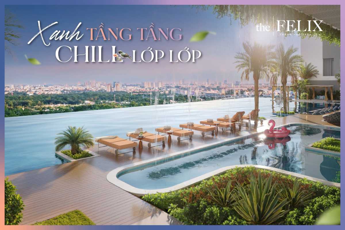 Tiện ích hồ bơi căn hộ The Felix Bình Dương