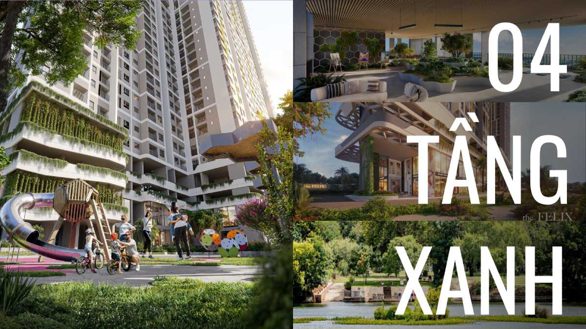 Tiện ích căn hộ the Felix 4 tầng xanh