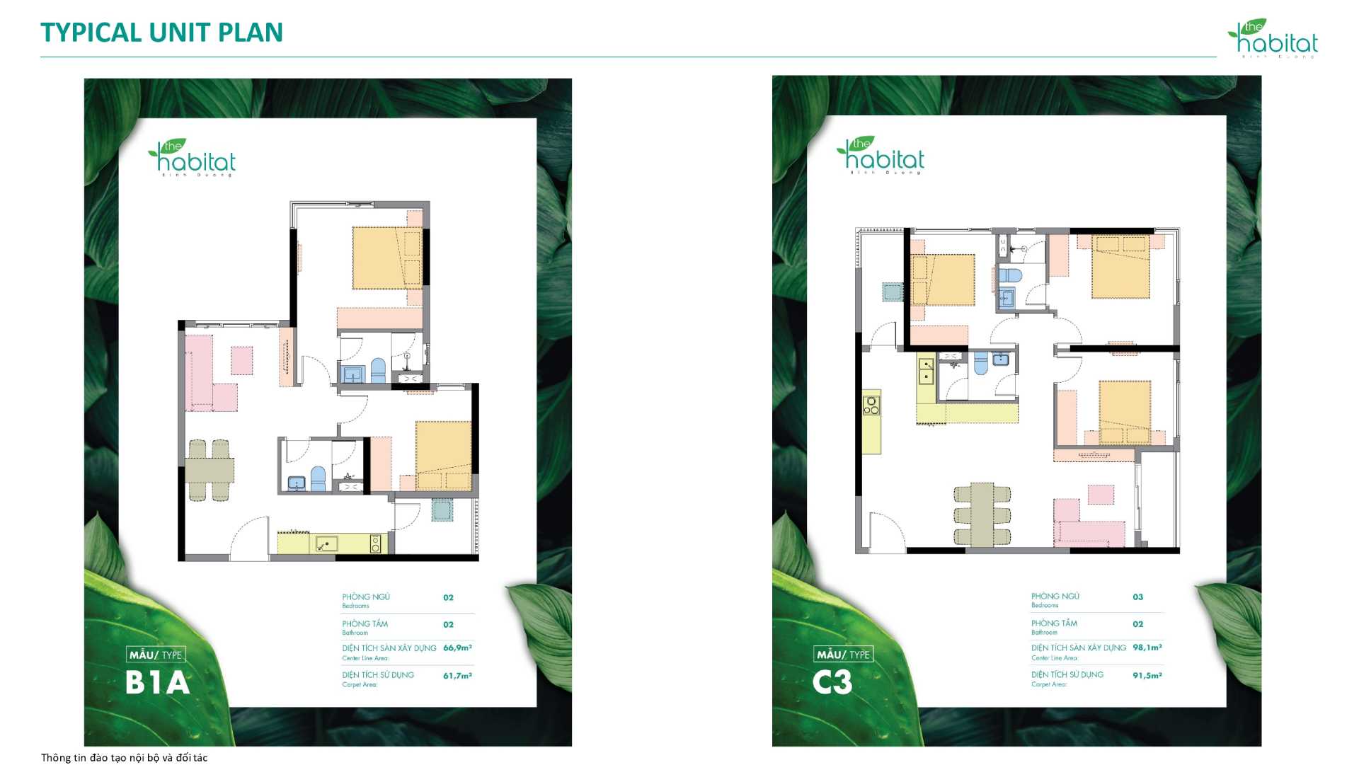 Mặt bằng căn hộ The Habitat Bình dương