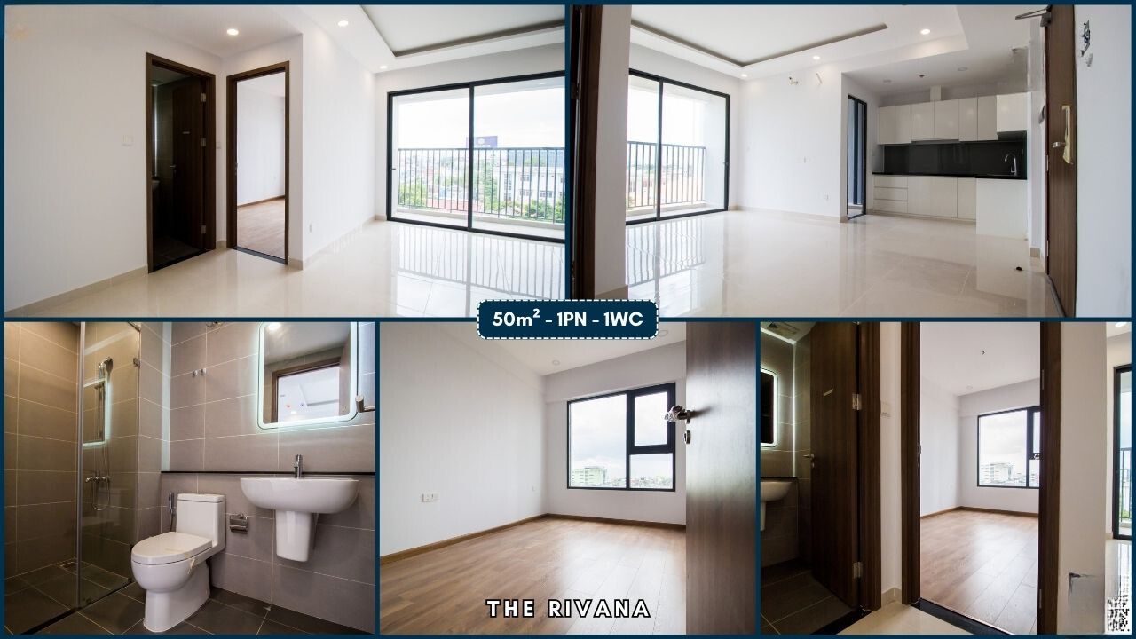 Hình ảnh thực tế căn hộ 1PN, 1WC diện tích 50m2 dự án Rivana Thuận An, Bình Dương