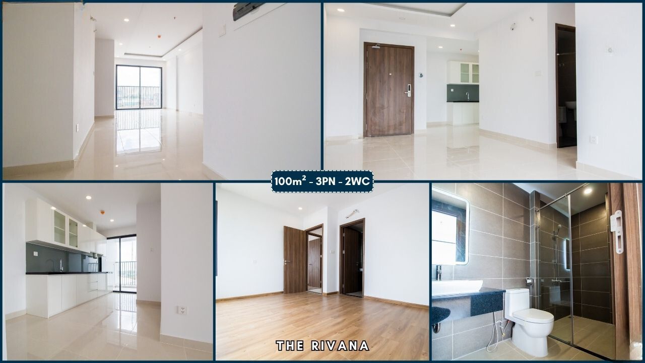 Hình ảnh thực tế căn hộ 3PN, 2WC diện tích 100m2 dự án Rivana Thuận An, Bình Dương