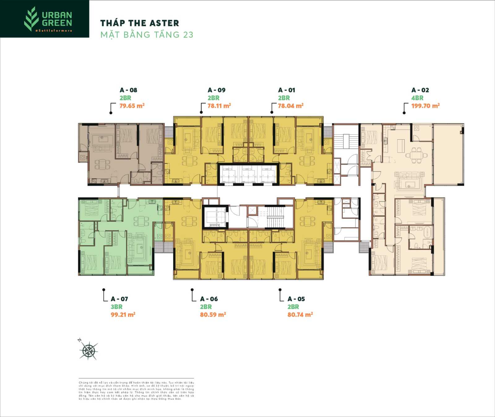 MẶT BẰNG TẦNG 23 THÁP THE ASTER