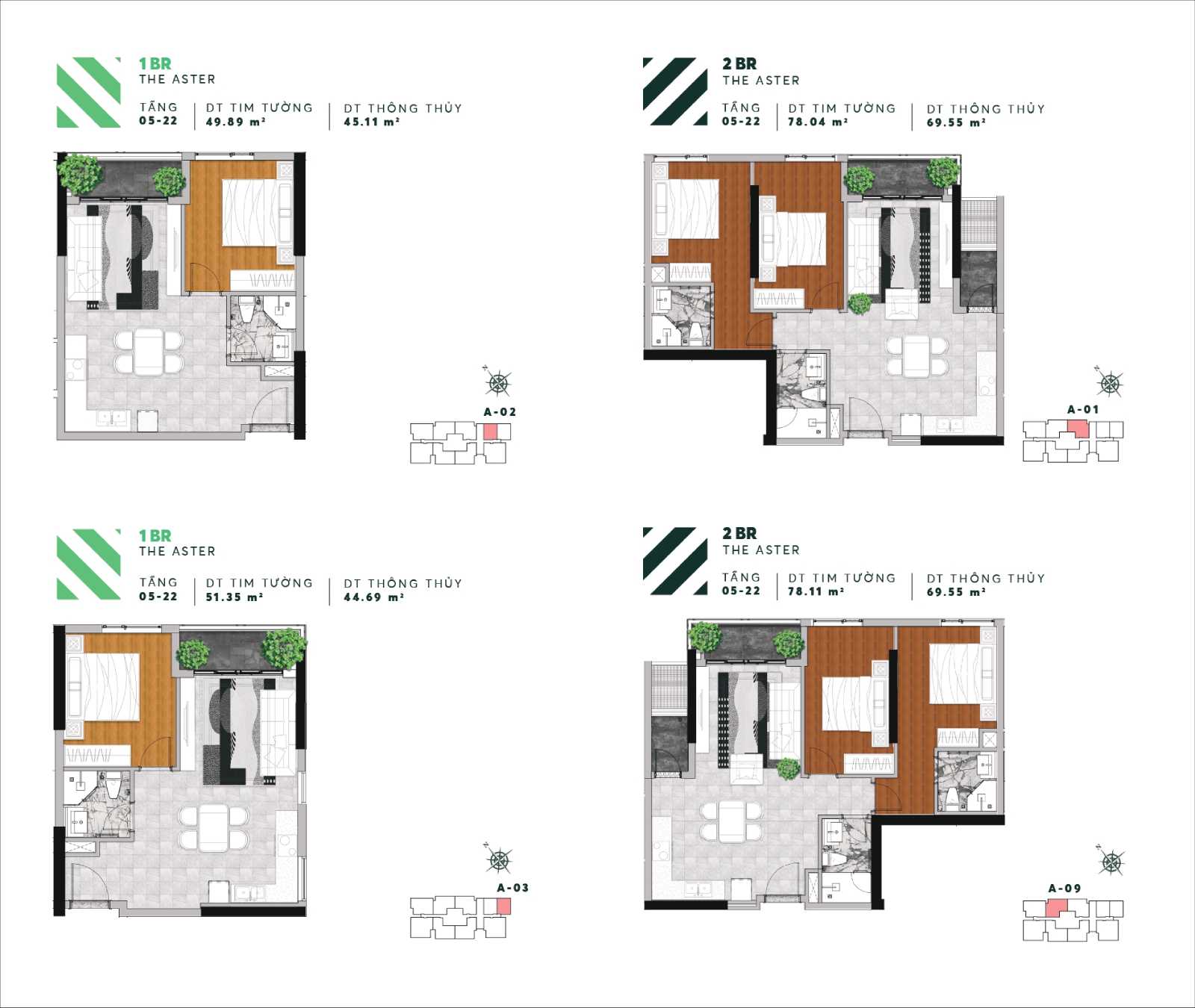 Mặt bằng căn hộ điển hình tầng 5-22