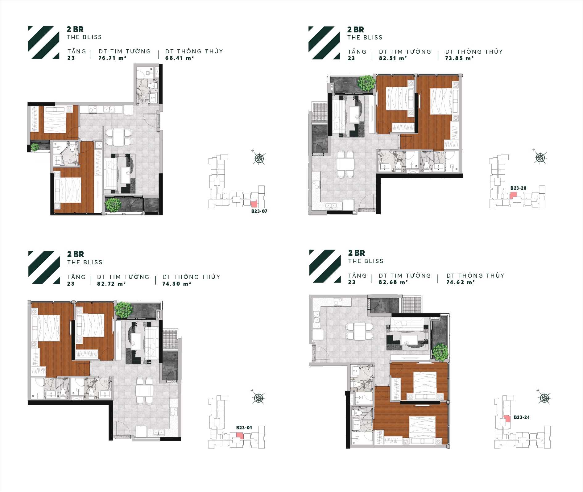 Thiết kế căn hộ Urban Green tầng 23 căn 01-07-24-28
