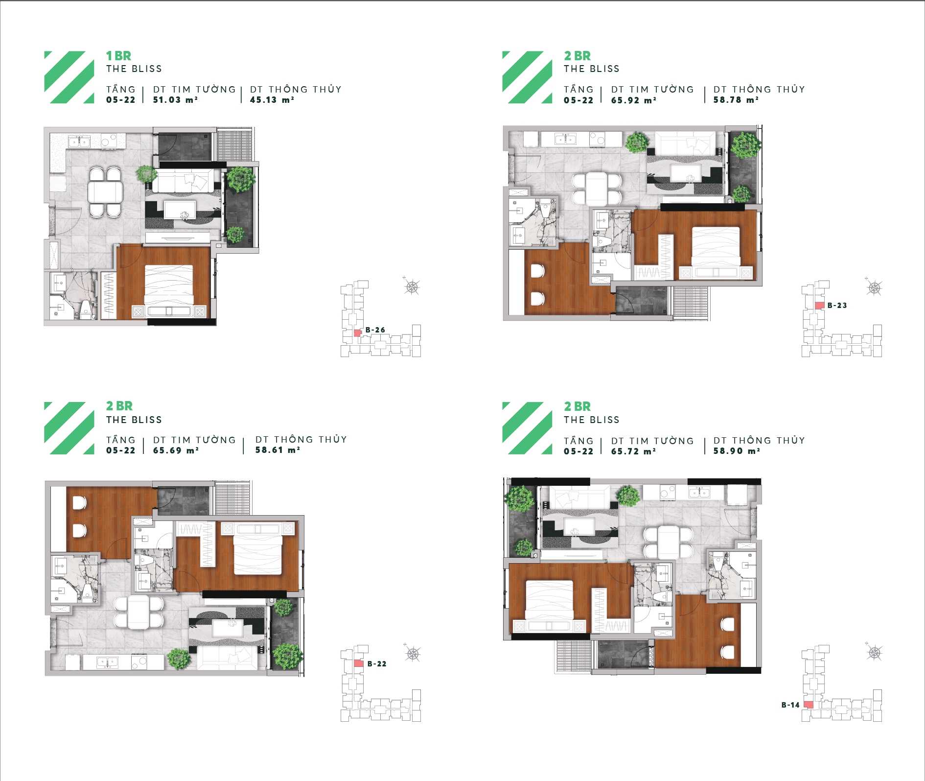 Thiết kế căn hộ Urban Green căn 14 22 23 26