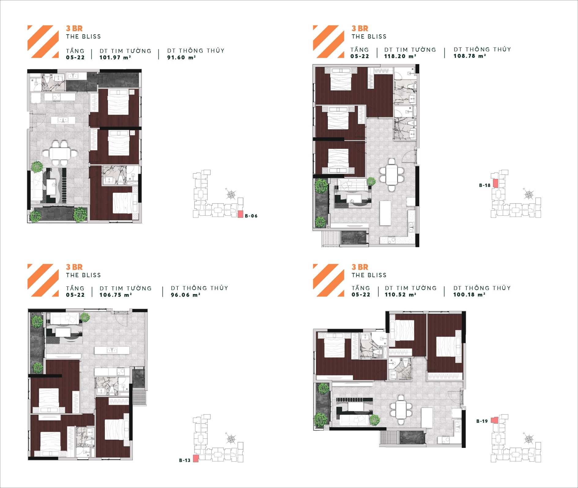 Thiết kế căn hộ Urban Green căn 06 13 18 19