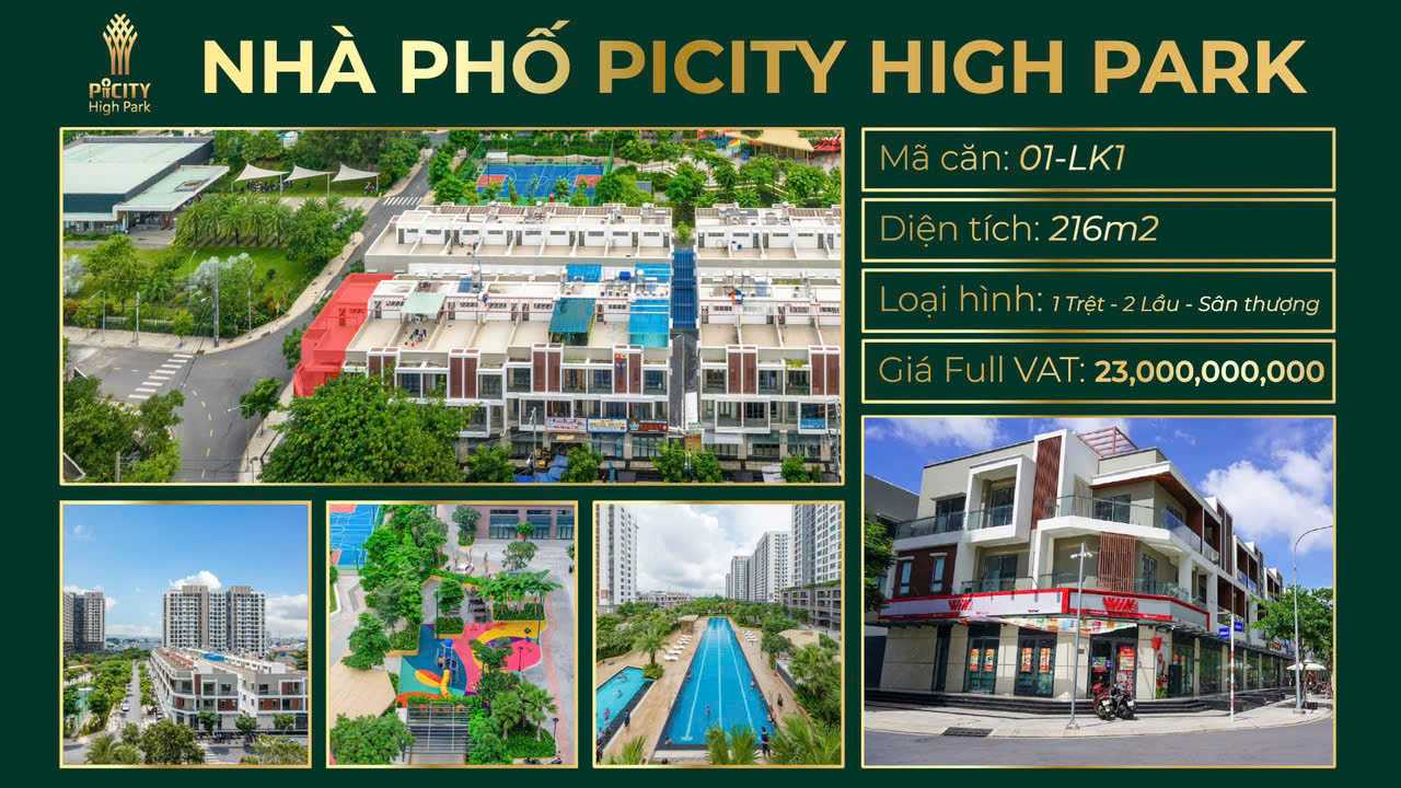 Nhà phố Picity High Park mã căn 01