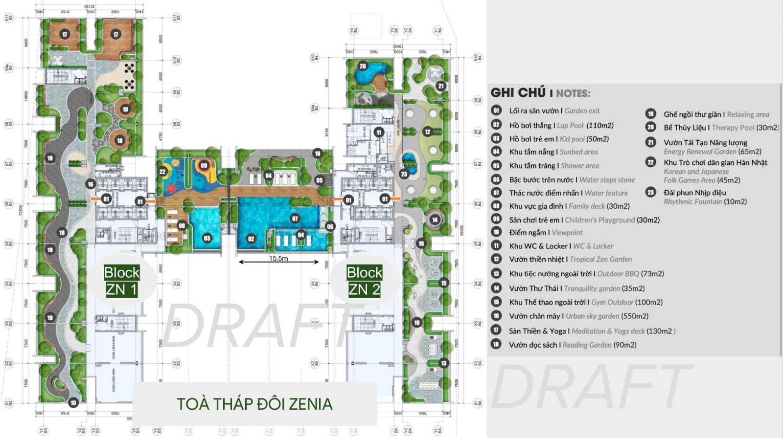 Mặt bằng tiện ích tầng 20 căn hộ La Pura